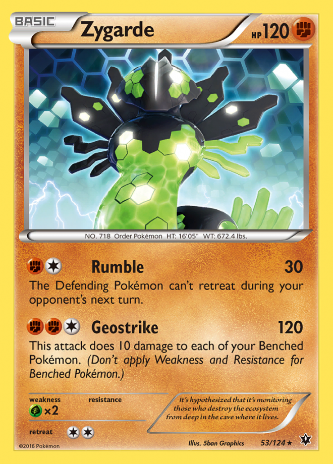 Zygarde Fates Collide Rare Pokemon Tcg Digitaltq