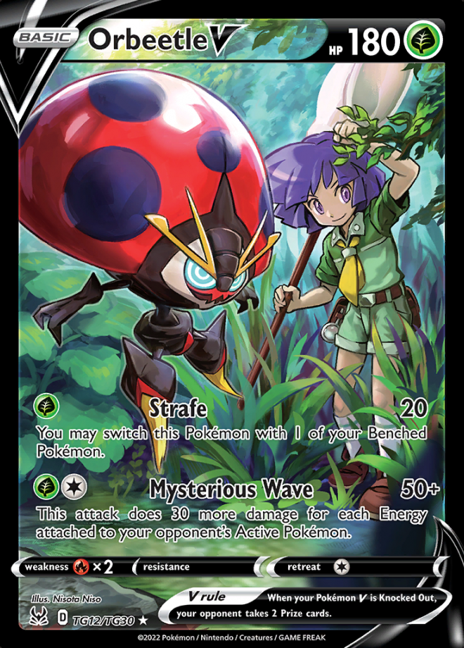 Orbeetle V Lost Origin Rare Holo V Pokemon TCG DigitalTQ