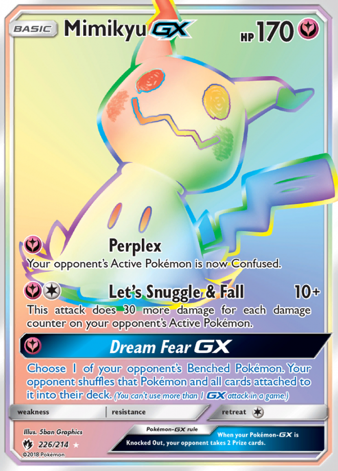 Mimikyu GX Lost Thunder Rare Rainbow Pokemon TCG DigitalTQ