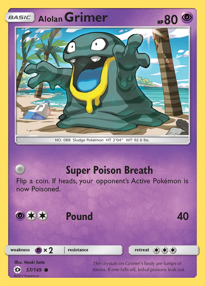 Alolan Grimer Sun Moon Common Pokemon TCG DigitalTQ