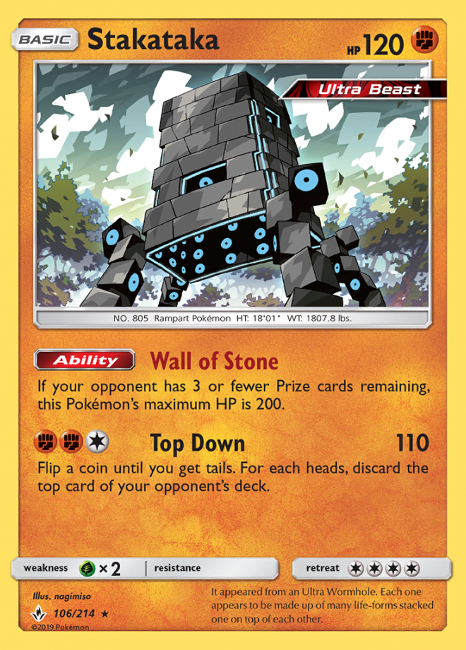 Stakataka Unbroken Bonds Rare Holo Pokemon Tcg Digitaltq