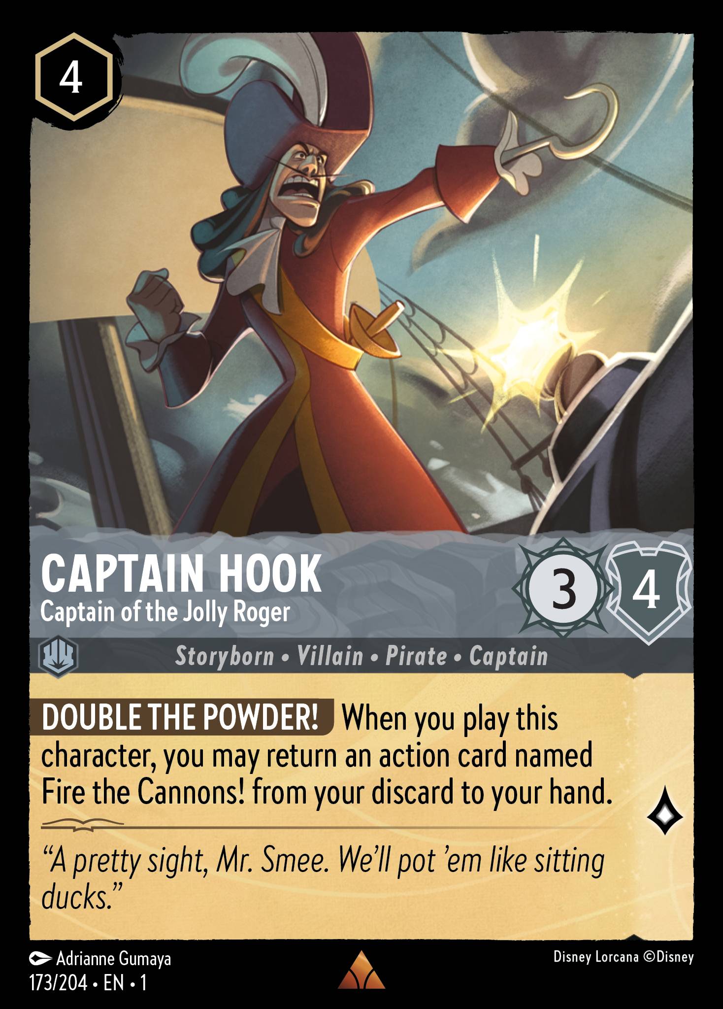 Captain Hook (214) - Enchanted - Into The Inklands Card List - Disney  Lorcana TCG - DigitalTQ