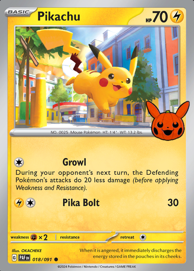 Pikachu 018 Trick or Trade 2024 Card List Pokemon TCG DigitalTQ