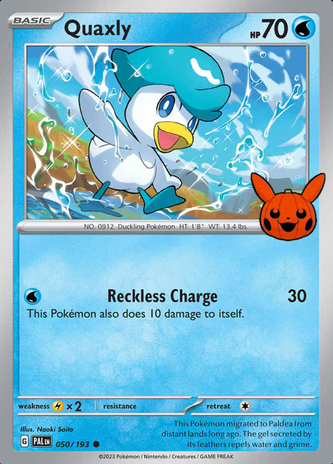 Quaxly 050 Trick or Trade 2024 Card List Pokemon TCG DigitalTQ