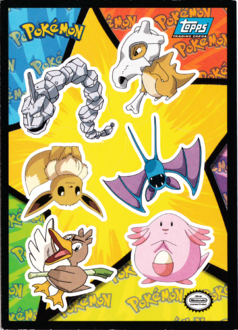 Cubone, Onix, Eevee, Zubat, Farfetch'd, Chansee