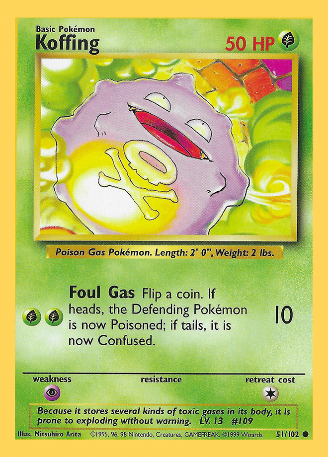 Koffing - Base Set - Common - Pokemon TCG - DigitalTQ