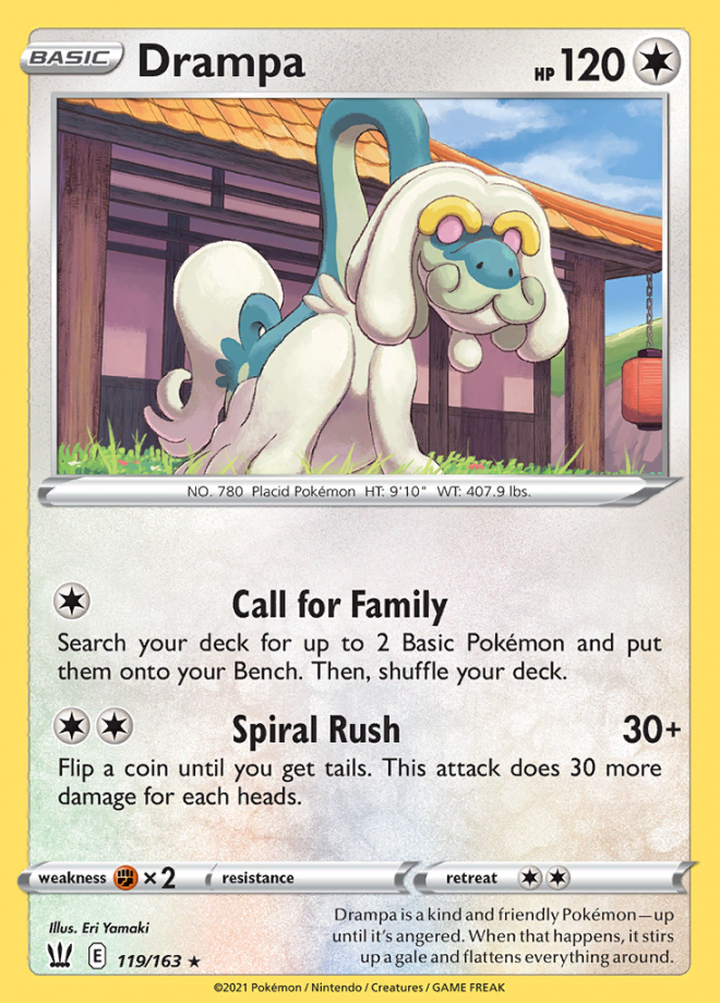 Drampa Battle Styles Rare Pokemon Tcg Digitaltq