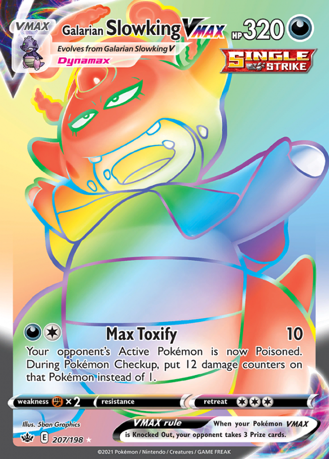 Slowking Vmax Chilling Reign Rare Rainbow Pokemon Tcg Digitaltq