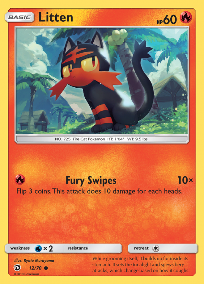 Litten Dragon Majesty Common Pokemon Tcg Digitaltq