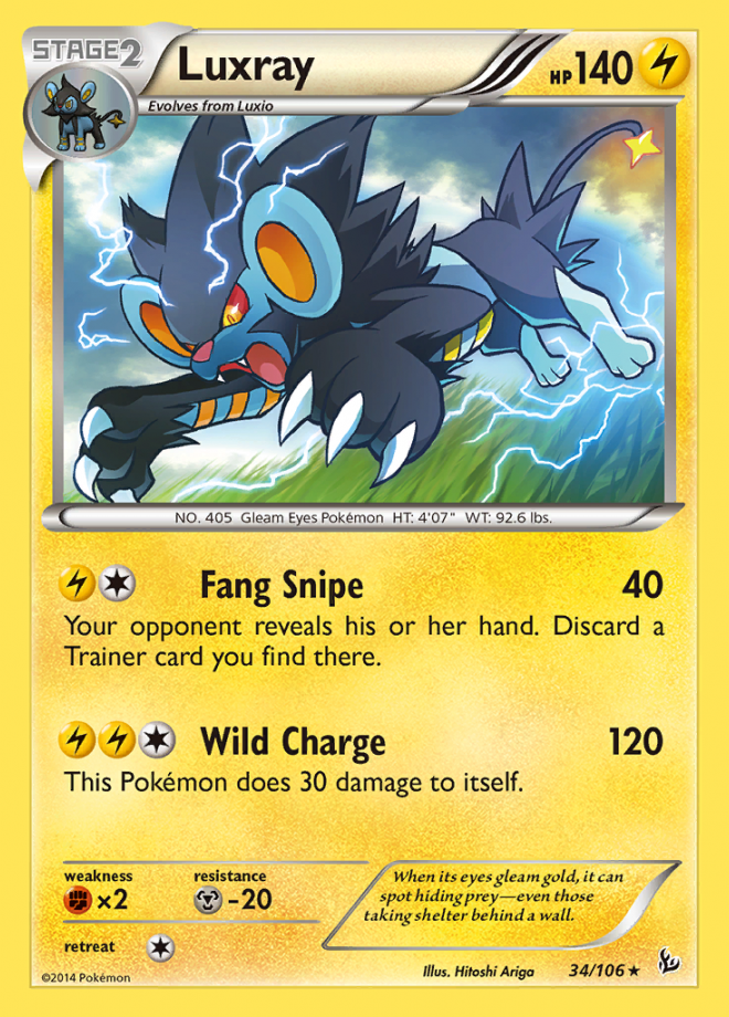 Luxray Flashfire Rare Pokemon Tcg Digitaltq