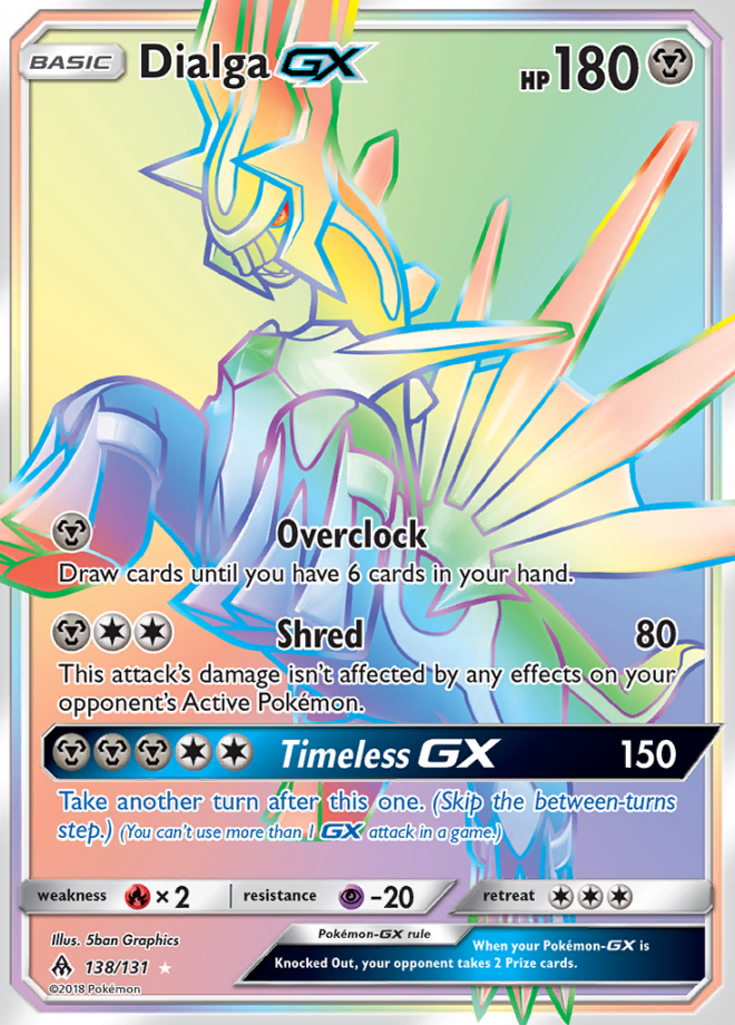 Dialga GX - Forbidden Light - Rare Rainbow - Pokemon TCG - DigitalTQ