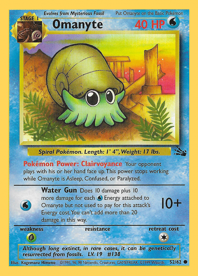 Omanyte - Fossil Set - Common - Pokemon TCG - DigitalTQ