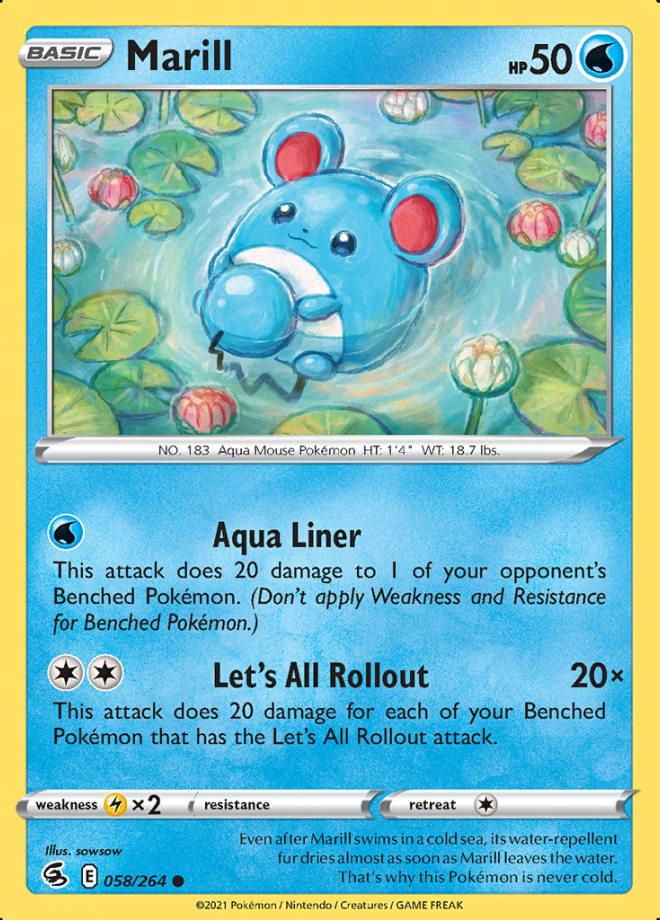 Marill - Fusion Strike - Common - Pokemon TCG - DigitalTQ