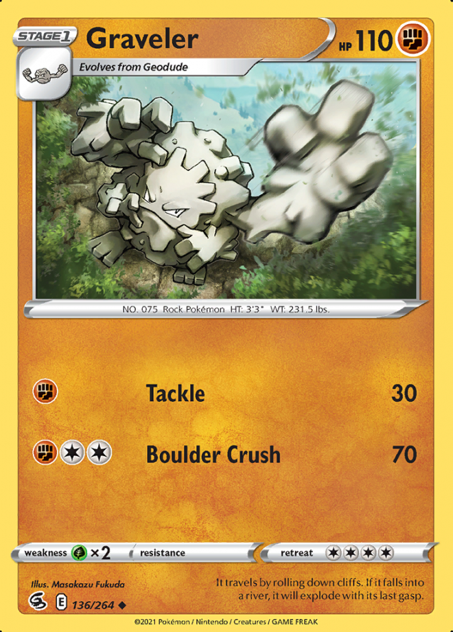 Graveler - Fusion Strike - Uncommon - Pokemon TCG - DigitalTQ