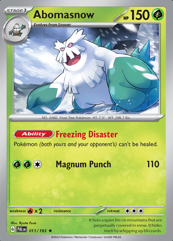 Abomasnow Paldea Evolved Rare Holo Pokemon Tcg Digitaltq