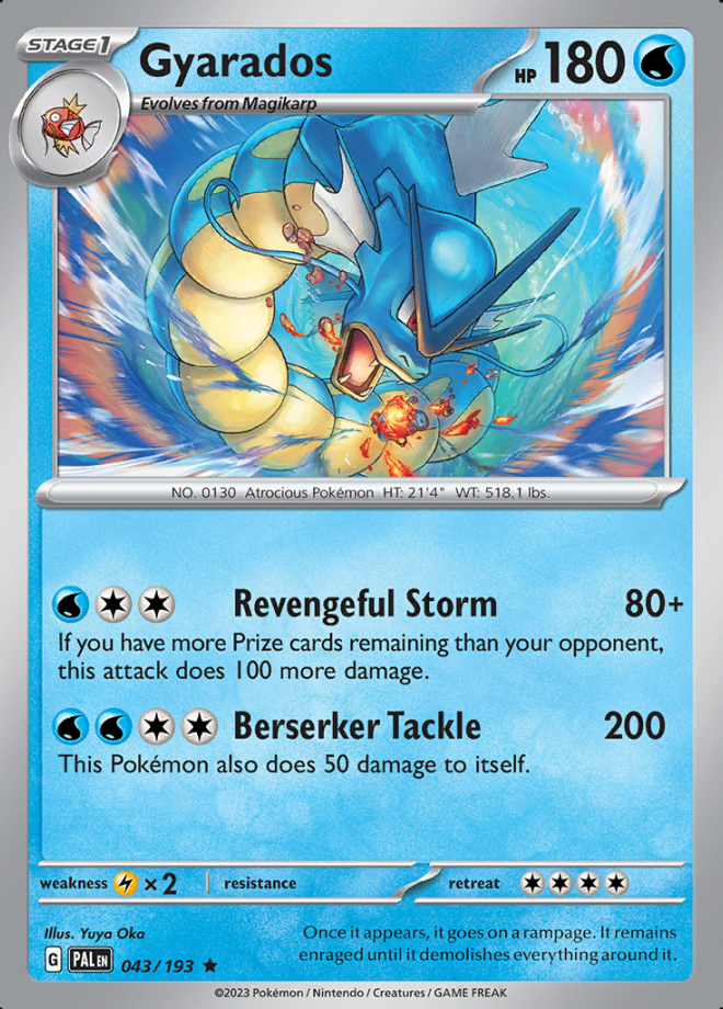 Gyarados - Paldea Evolved - Rare Holo - Pokemon TCG - DigitalTQ