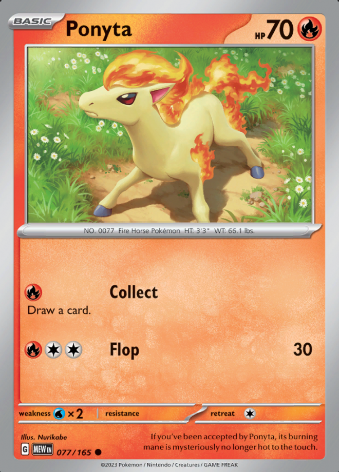 Ponyta Pokemon 151 Common Pokemon Tcg Digitaltq