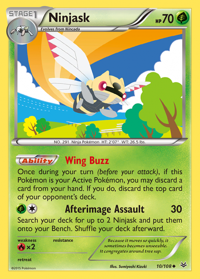 Ninjask Roaring Skies Uncommon Pokemon Tcg Digitaltq