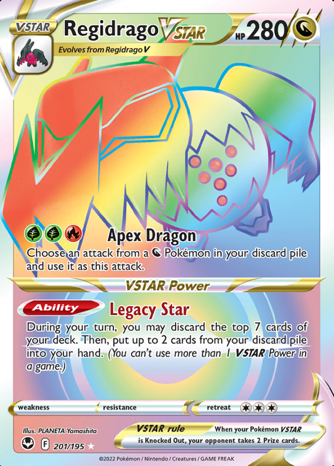 Regidrago Vstar Silver Tempest Rare Rainbow Pokemon Tcg Digitaltq 3231