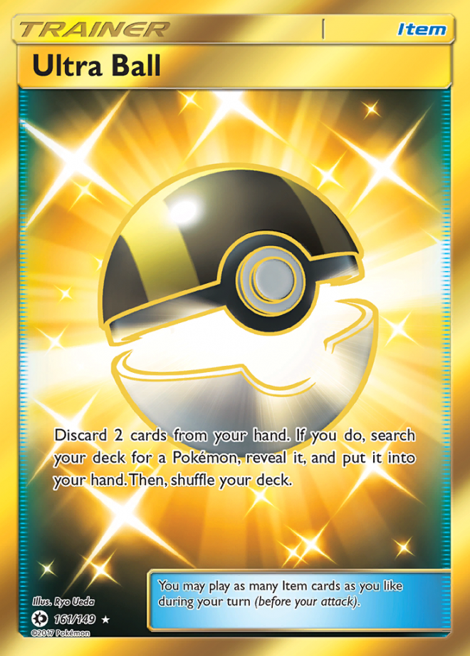 Ultra Ball Sun And Moon Secret Rare Holo Pokemon Tcg Digitaltq