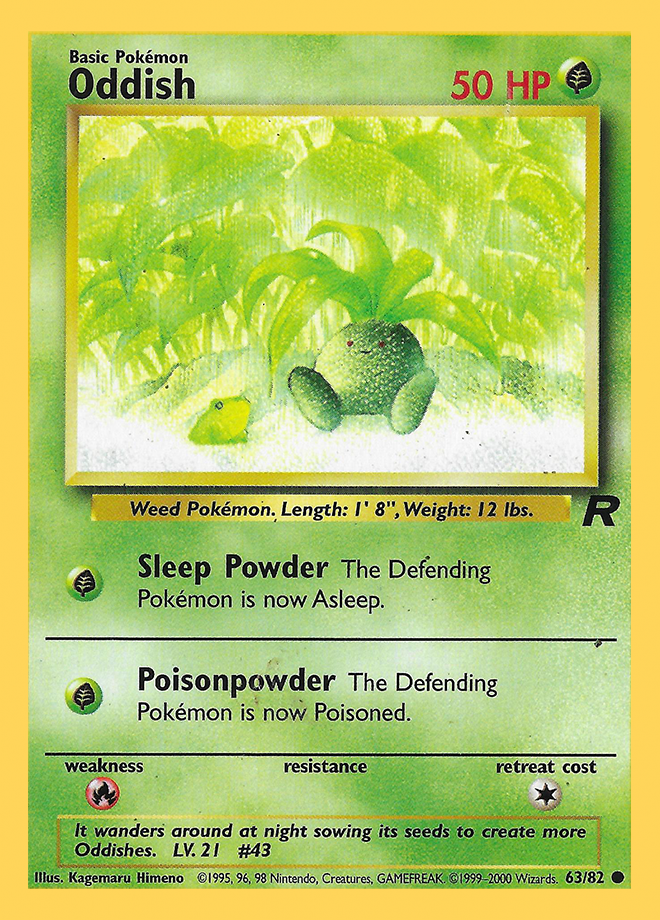 Oddish Team Rocket Set Common Pokemon TCG DigitalTQ