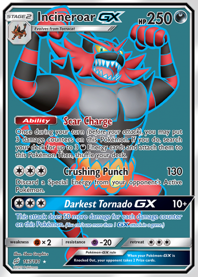 Incineroar Gx Team Up Ultra Rare Pokemon Tcg Digitaltq 3852