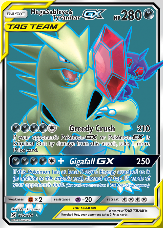 Mega Sableye And Tyranitar Gx Unified Minds Ultra Rare Pokemon Tcg