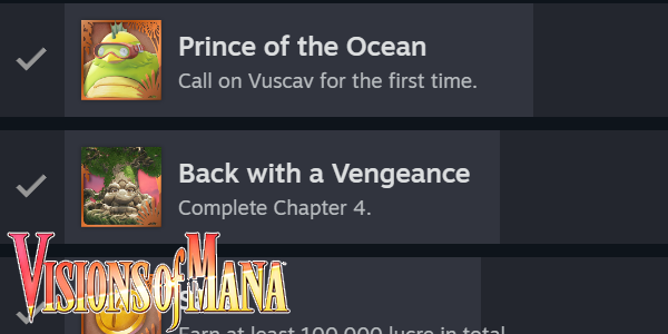 Achievements - Visions Of Mana