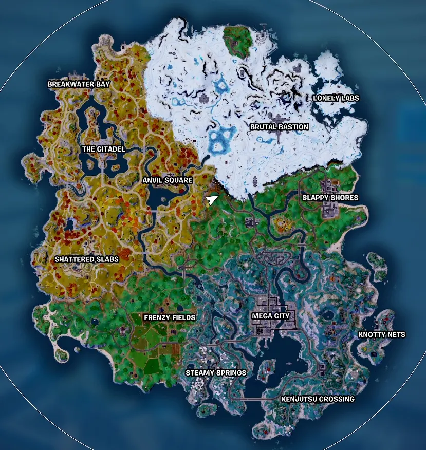 Fortnite Chapter 4 Season 2 Map - All Named Locations! - DigitalTQ