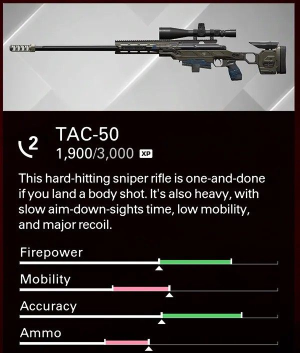 Tac-50 XDefiant